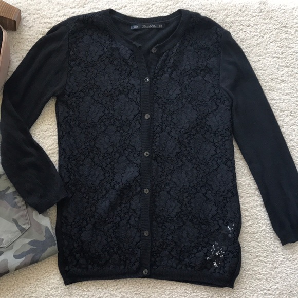 Zara Black Lace Front Cardigan - Picture 2 of 6